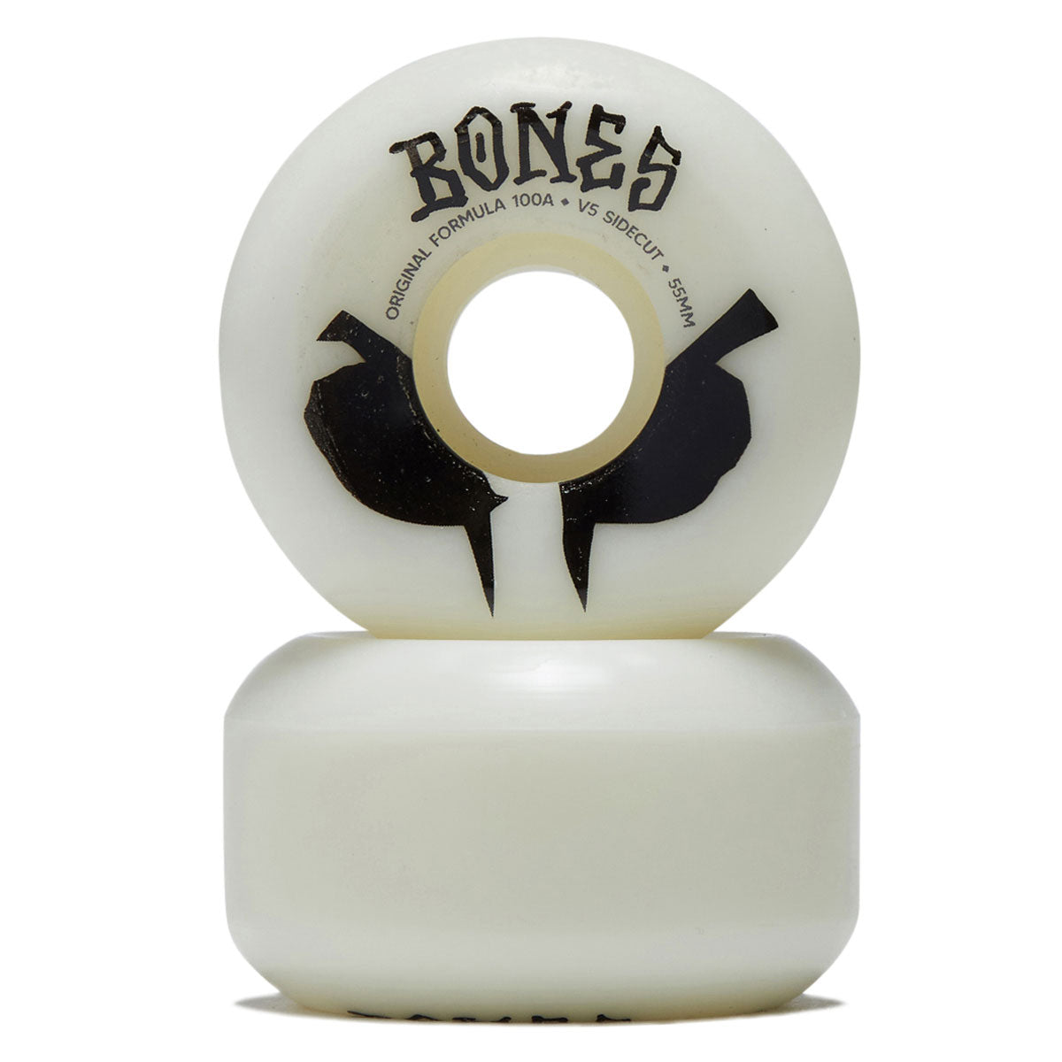 Bones 100s Sidecuts 100a V5 Sidecut Skateboard Wheels - White 2026 - 55mm image 2