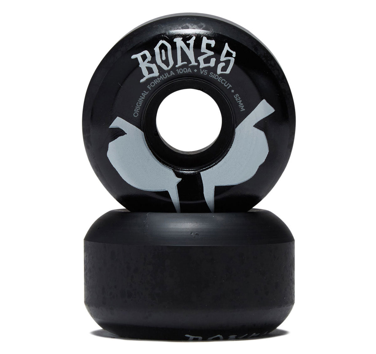 Bones 100s Sidecuts 100a V5 Sidecut Skateboard Wheels - Black 2026 - 52mm image 2