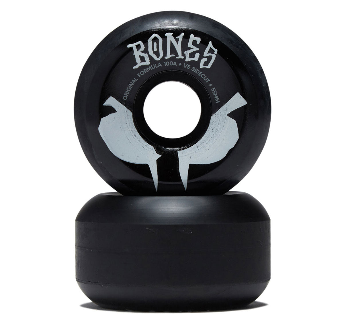 Bones 100s Sidecuts 100a V5 Sidecut Skateboard Wheels - Black 2026 - 55mm image 2