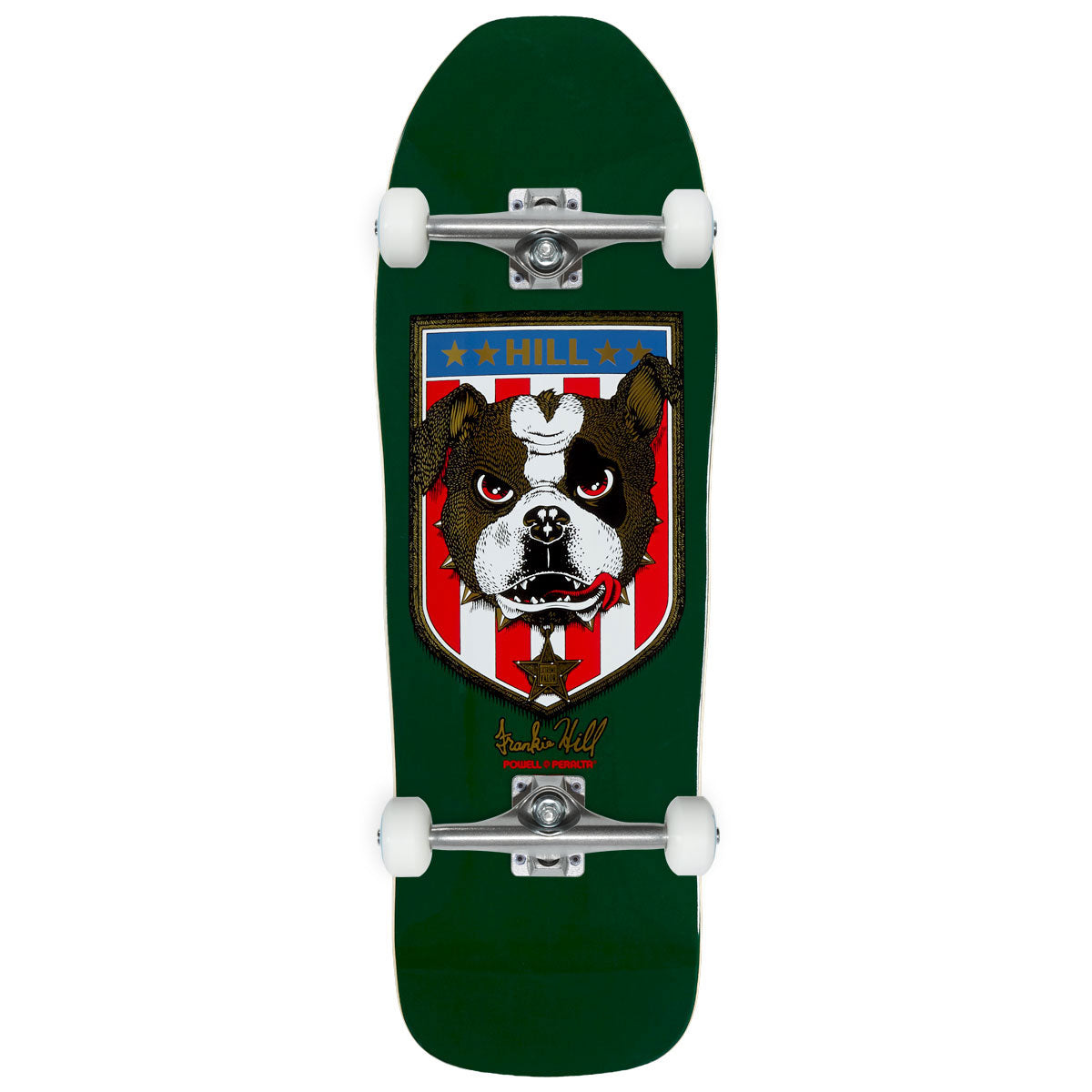 Powell-Peralta Frankie Hill Bull Dog 15 Skateboard Complete - Green/Gold Fade - 10.00