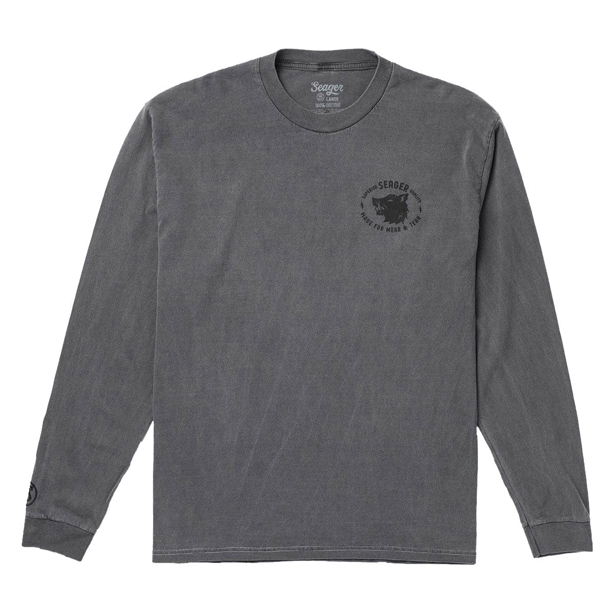 Seager Iron Boar Long Sleeve T-Shirt - Pigment Black image 2