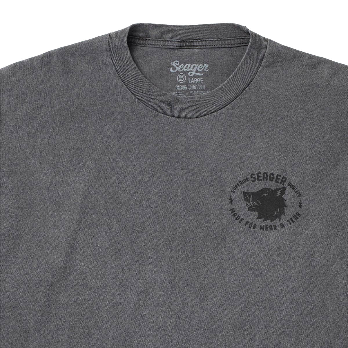 Seager Iron Boar Long Sleeve T-Shirt - Pigment Black image 3