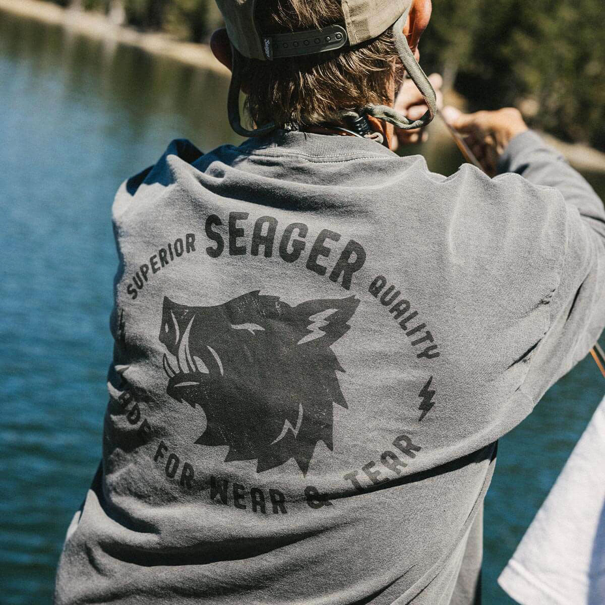 Seager Iron Boar Long Sleeve T-Shirt - Pigment Black image 4