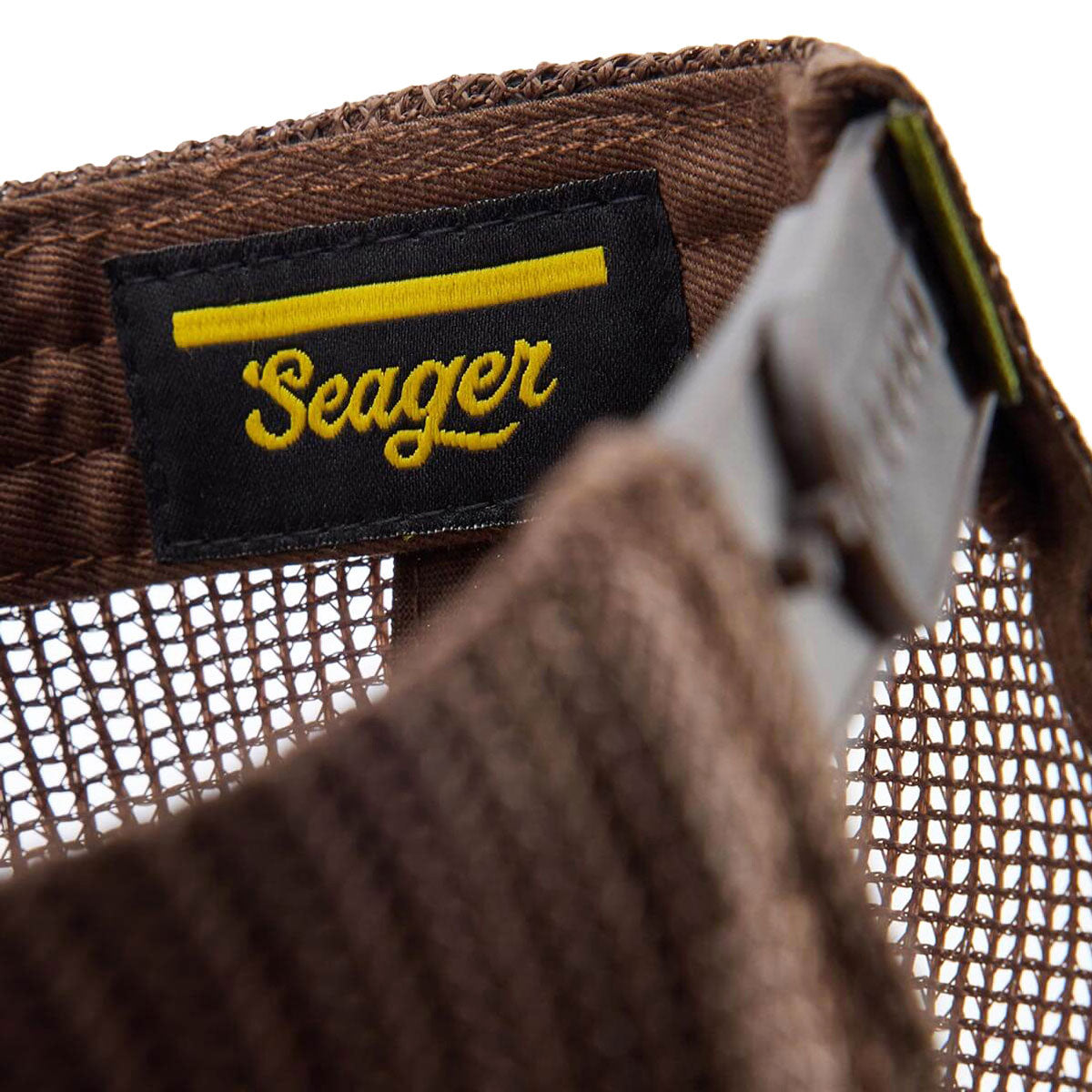 Seager Outfitters Wax Trucker Snapback Hat - Brown image 4