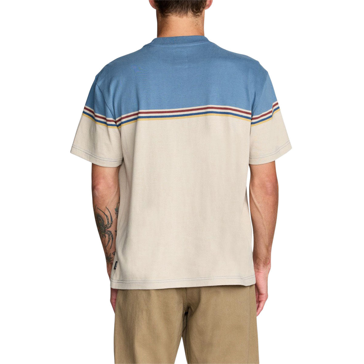 RVCA Pismo Stripe T-Shirt - Light Khaki image 2