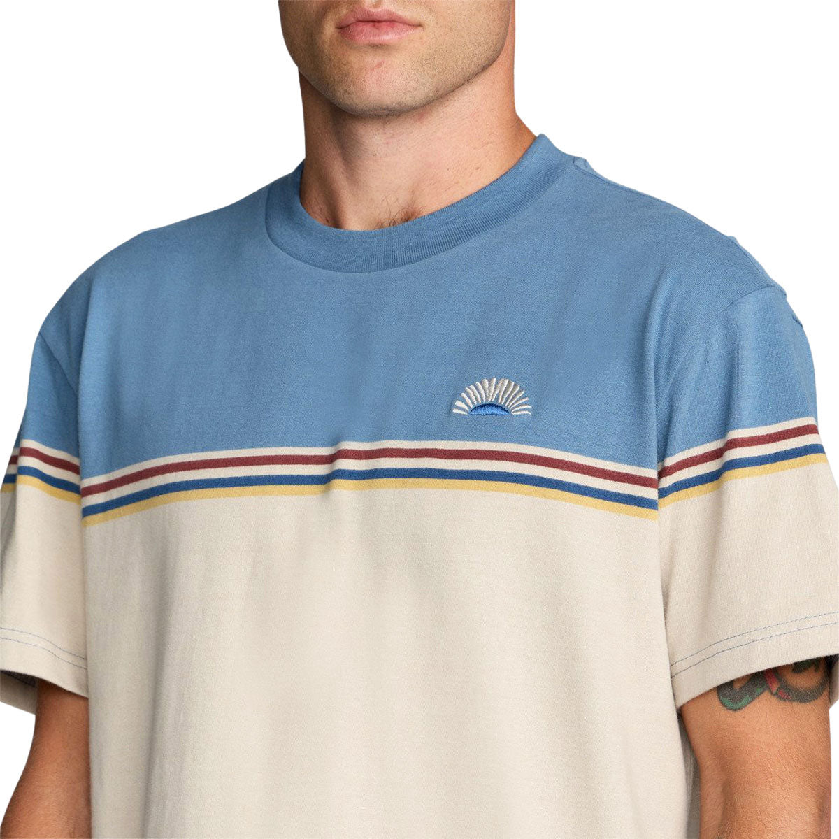 RVCA Pismo Stripe T-Shirt - Light Khaki image 3