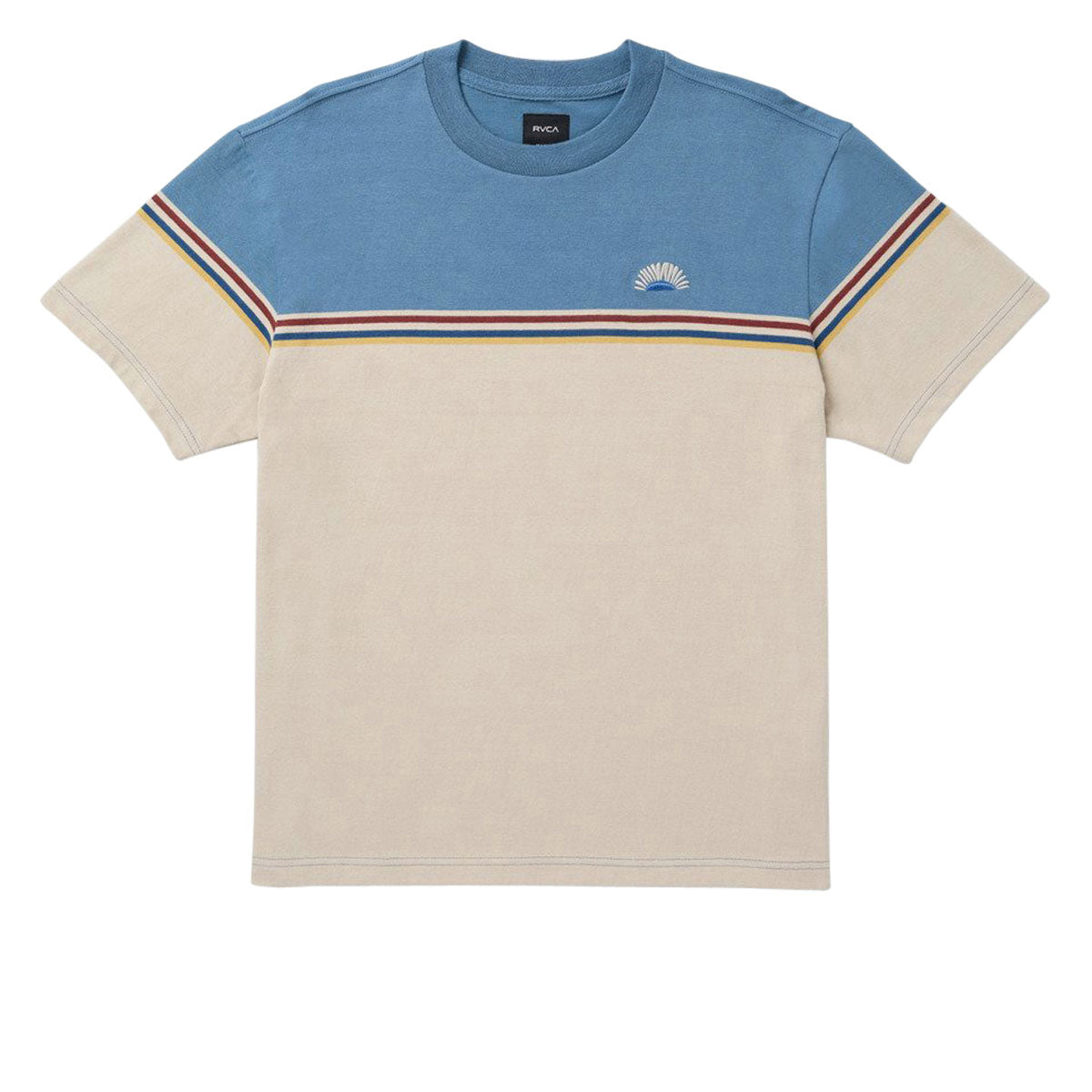 RVCA Pismo Stripe T-Shirt - Light Khaki image 4