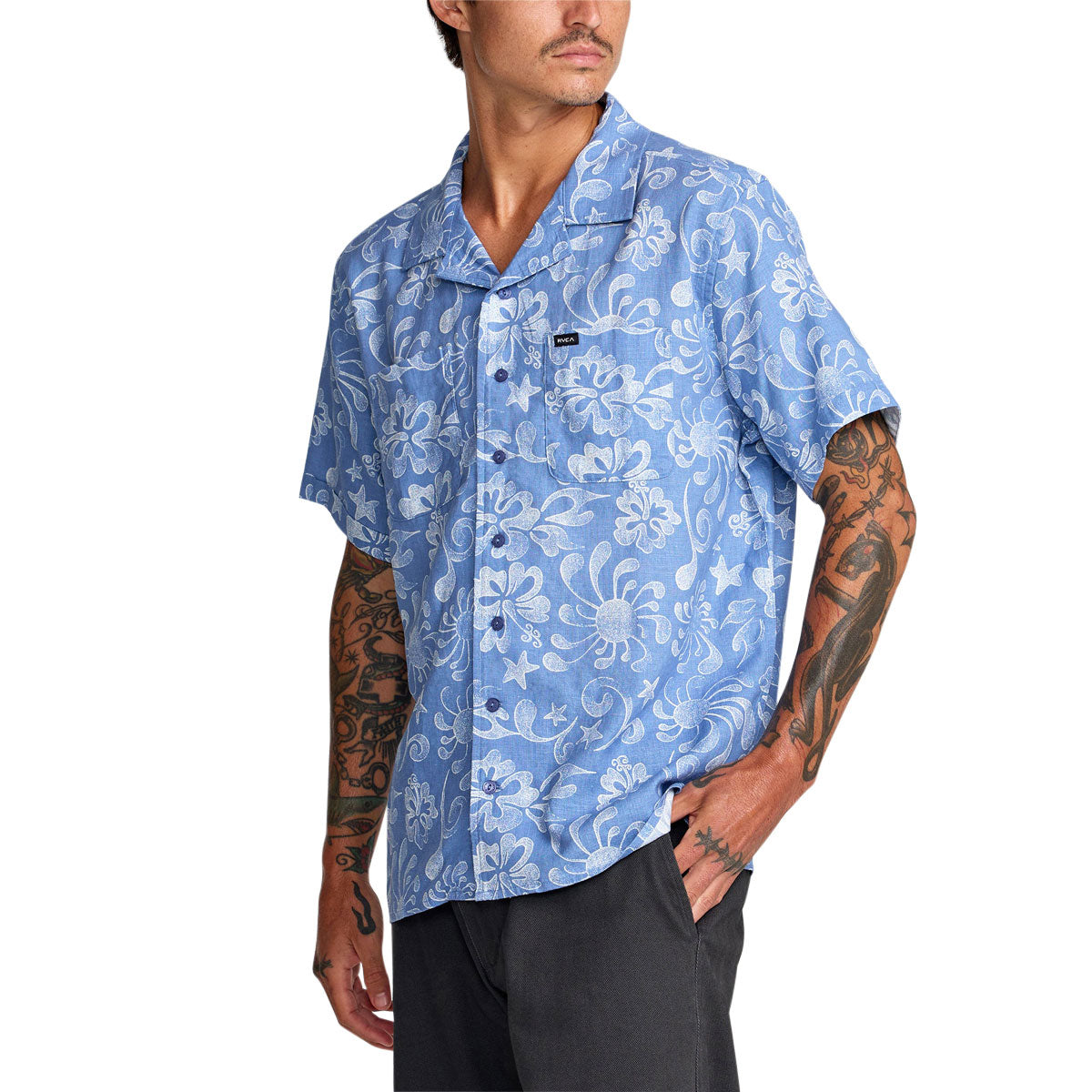RVCA Alvarez Aloha Shirt - Light Blue image 4