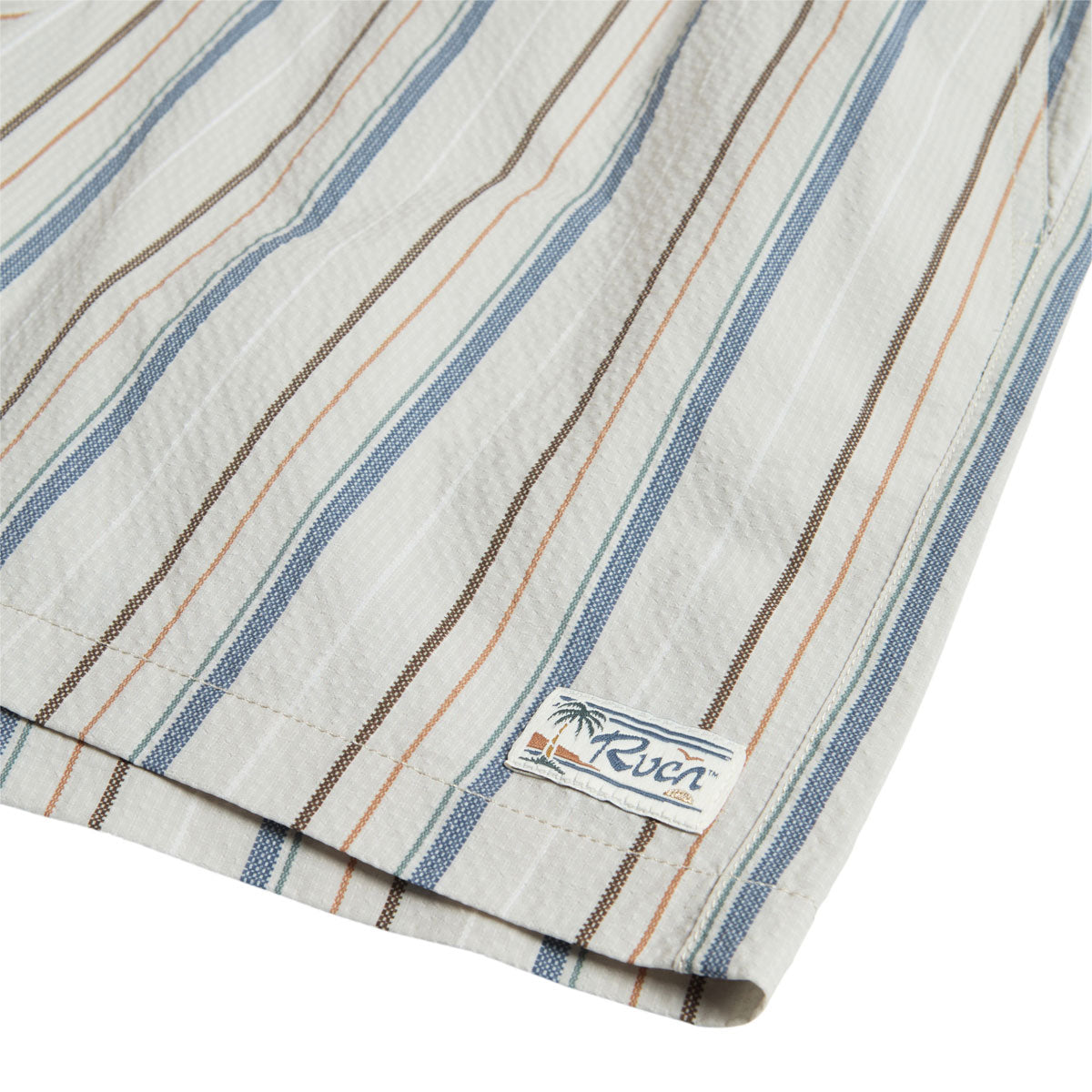 RVCA Exotica Seersucker Elastic 17 Shorts - Light Khaki image 5