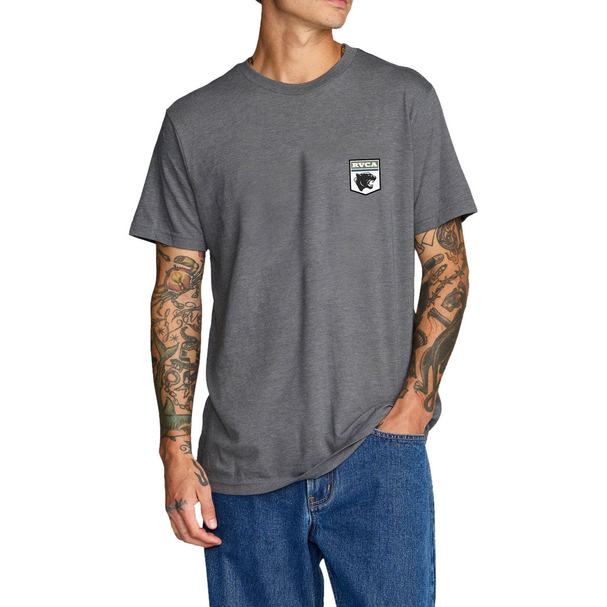 RVCA Pantero T-Shirt - Smoke image 3