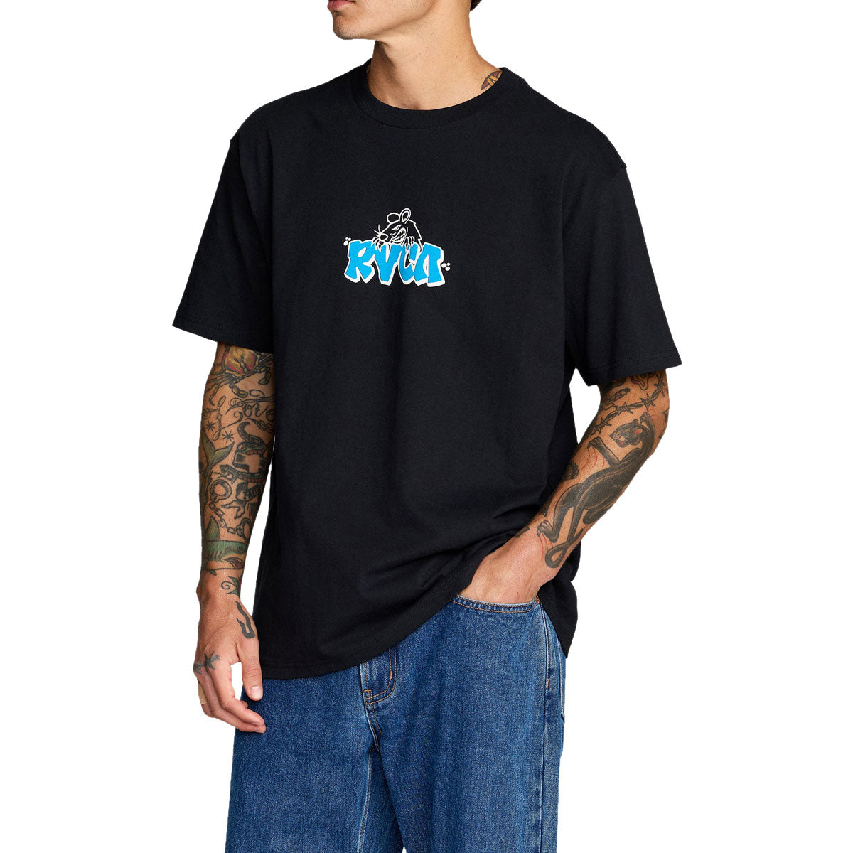 RVCA Ratnest T-Shirt - Black image 5