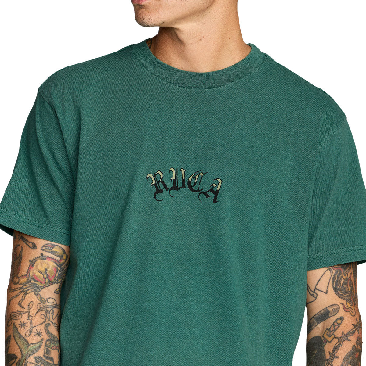RVCA Olde RVCA T-Shirt - Grass Green image 4