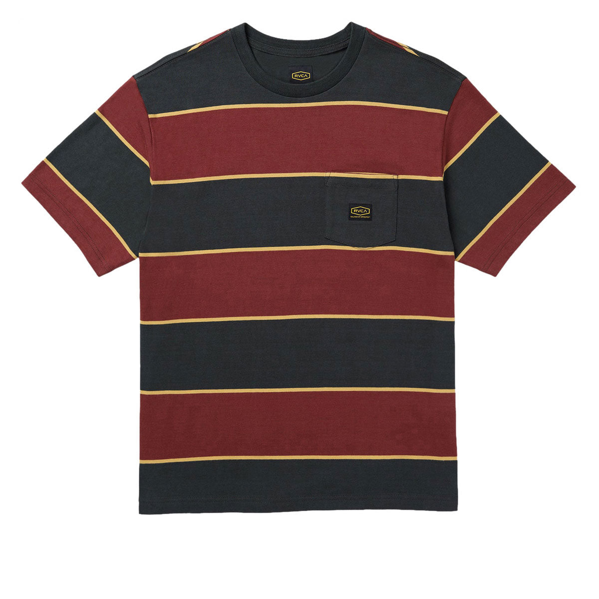 RVCA Dayshift Stripe T-Shirt - Pirate Black image 1