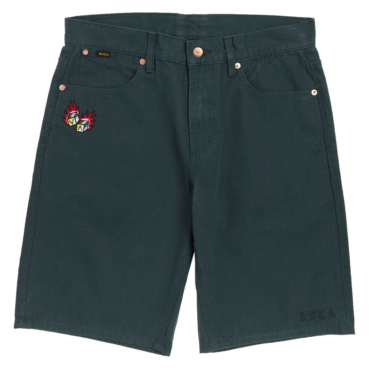 RVCA Kaleb 5 Pocket 21 Shorts - Hunter Green image 1