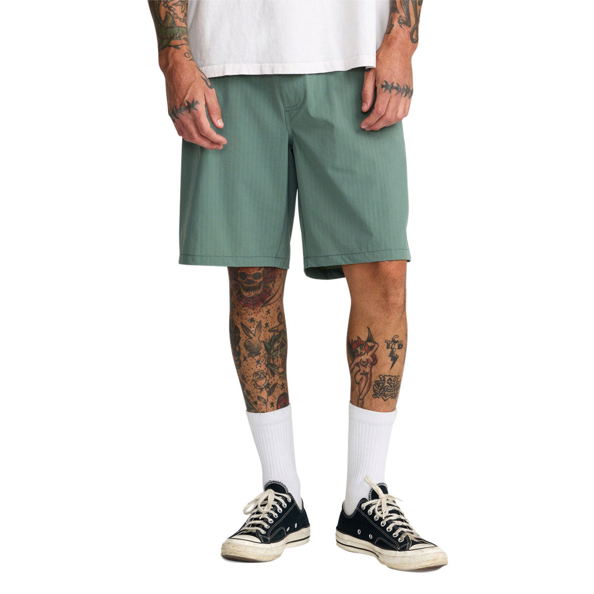 RVCA Vacancy Ghost Stripe 19 Shorts - Jade image 2