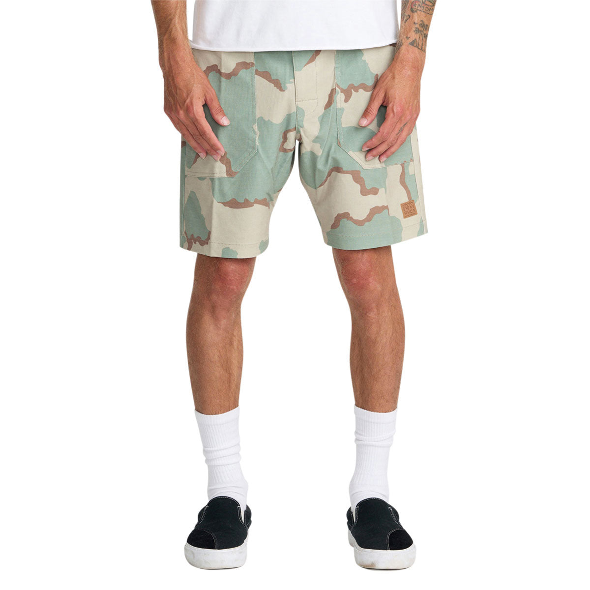 RVCA Brophy Hybrid 18 Shorts - Khaki Camo image 2