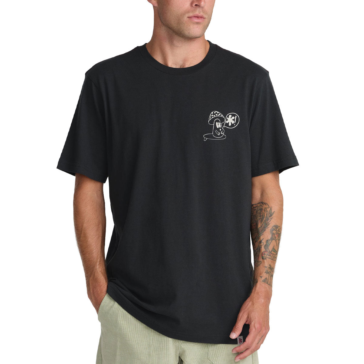 RVCA Bryce Bloom T-Shirt - Pirate Black image 3