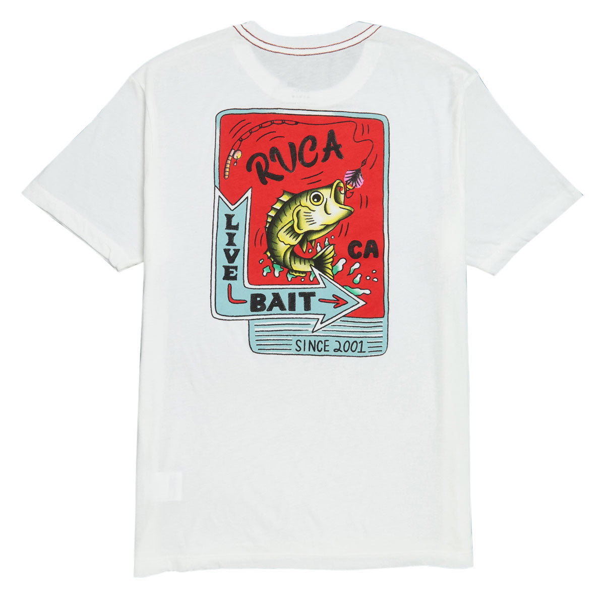 RVCA Live Bait T-Shirt - Antique White image 1