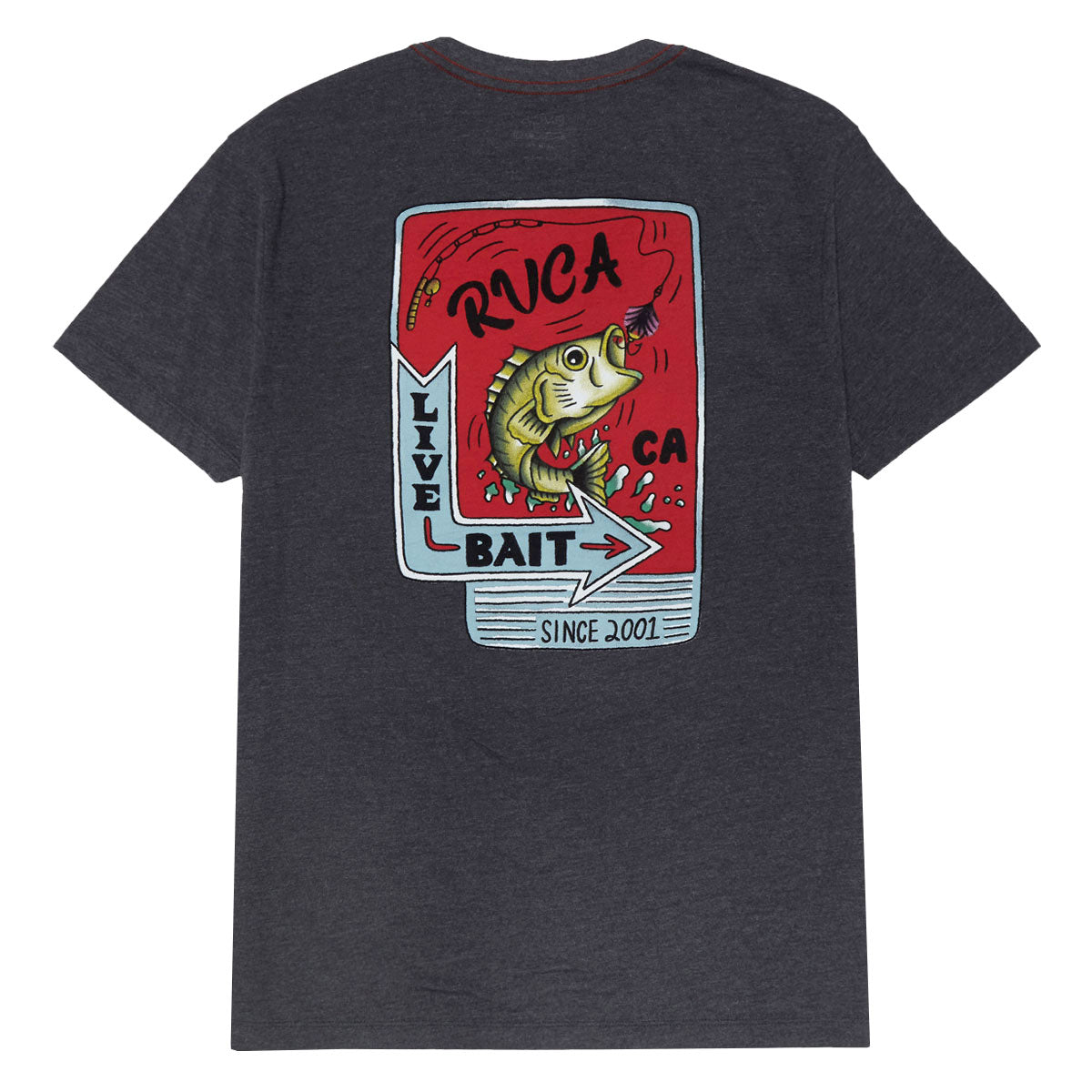 RVCA Live Bait T-Shirt - Black image 1
