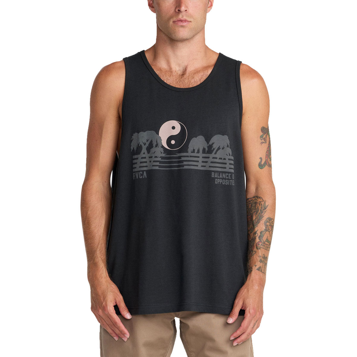 RVCA Balance Horizon Tank Top - Pirate Black image 2