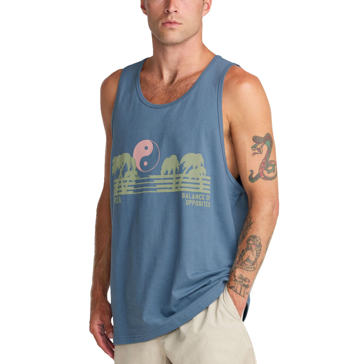 RVCA Balance Horizon Tank Top - Vintage Navy image 4