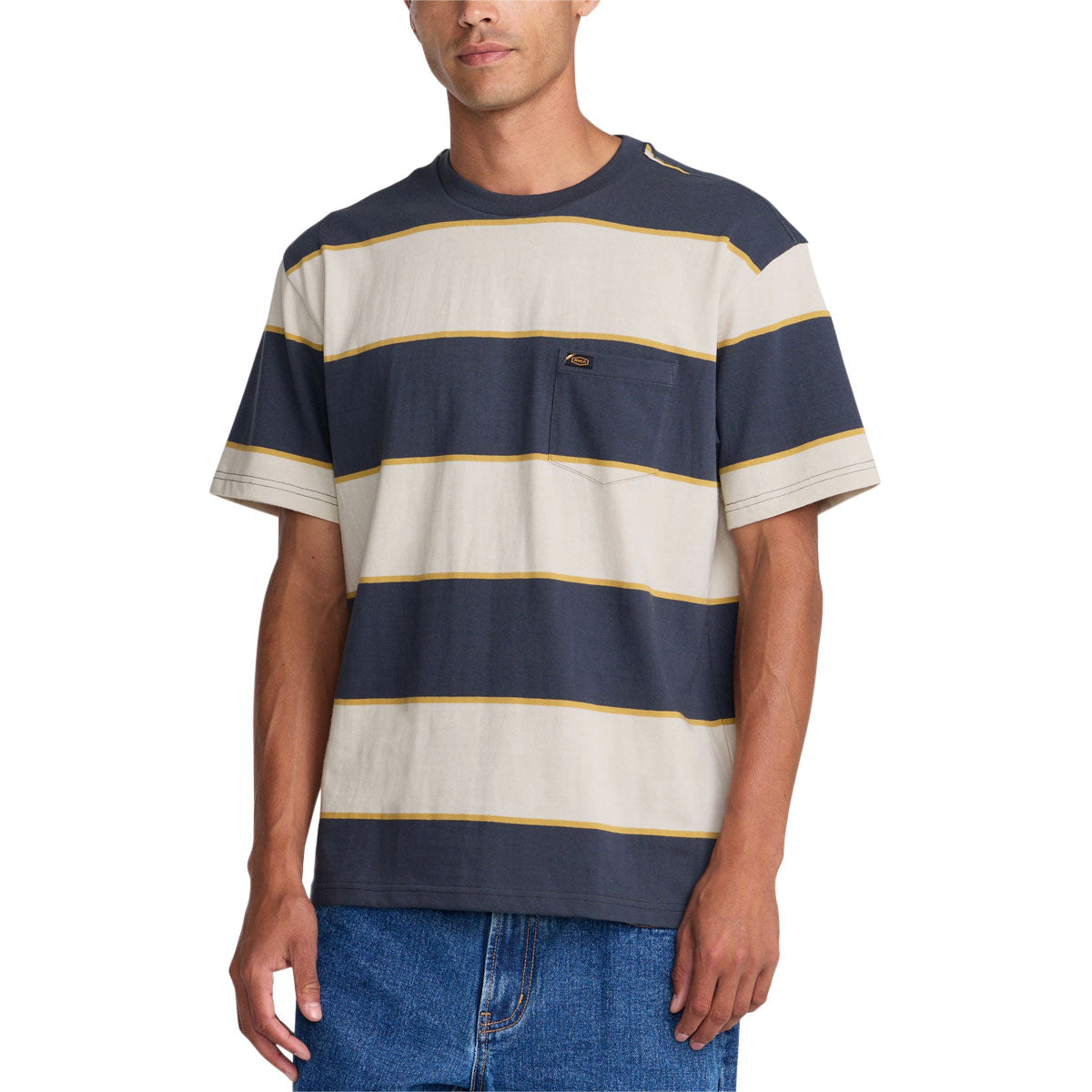 RVCA Dayshift Stripe Shirt - Light Khaki image 1