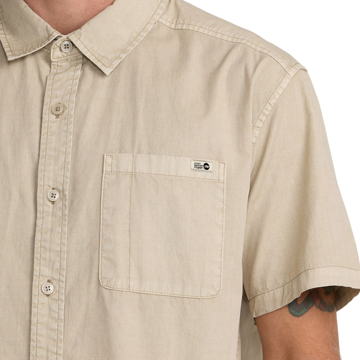 RVCA ANP Short Sleeve Shirt - Light Khaki image 4