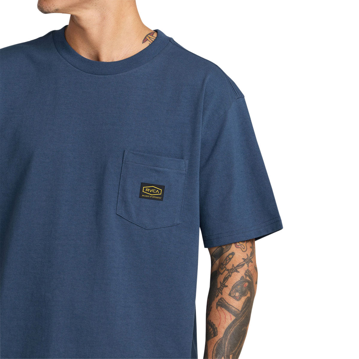 RVCA Americana Pocket Label T-Shirt - Dark Denim image 3