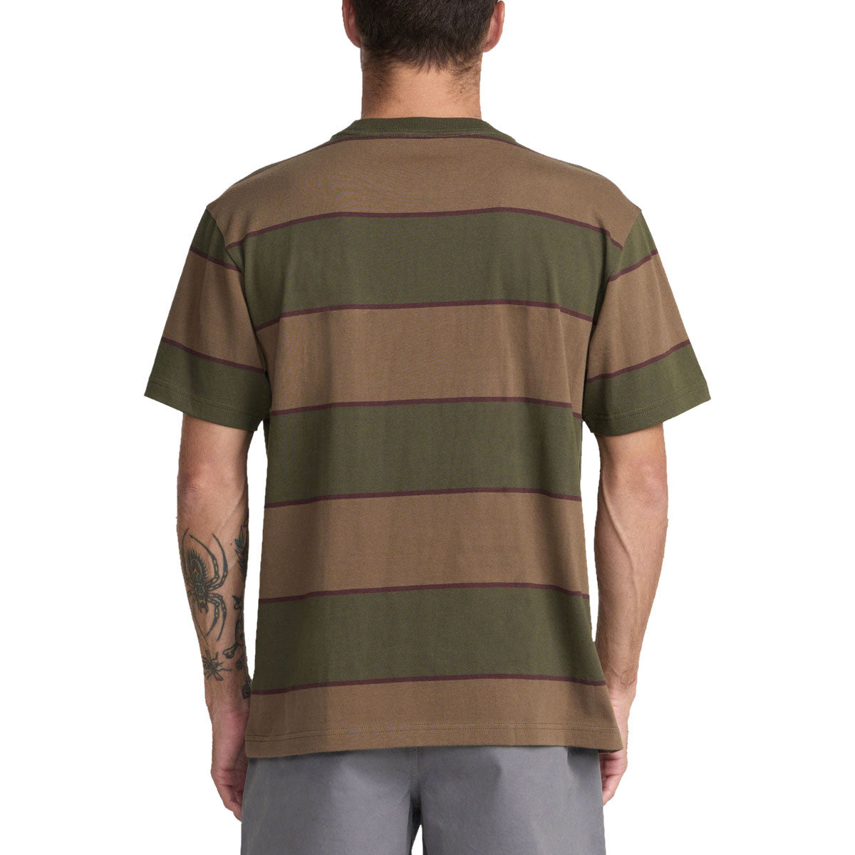 RVCA Dayshift Stripe Pocket T-Shirt - Fatigue image 2