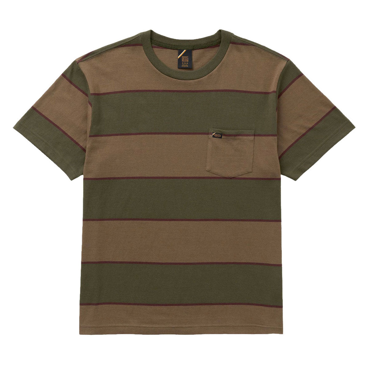 RVCA Dayshift Stripe Pocket T-Shirt - Fatigue image 5