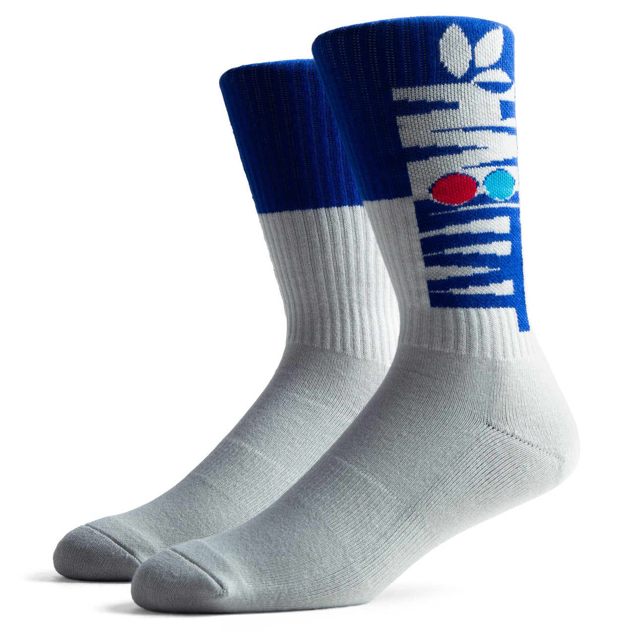 Habitat Contrast Cuff Socks - Blue/White image 1