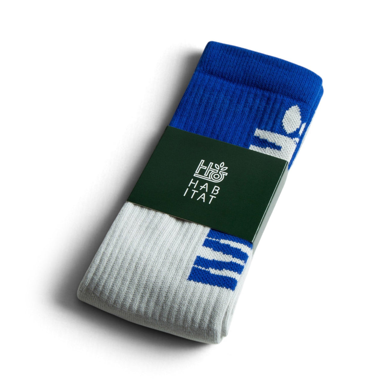 Habitat Contrast Cuff Socks - Blue/White image 2