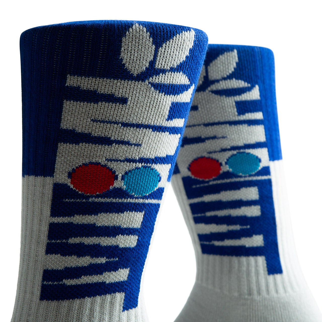 Habitat Contrast Cuff Socks - Blue/White image 4