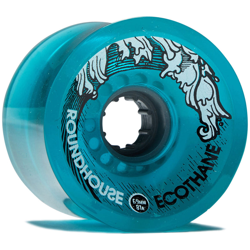 Carver Roundhouse Concave Eco Formula Longboard Wheels - Aqua - 69mm