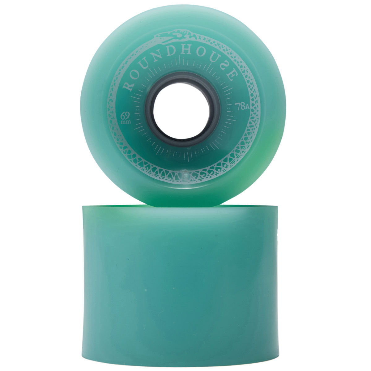 Carver Roundhouse 78a Concave Longboard Wheels - Glass Green - 69mm image 2