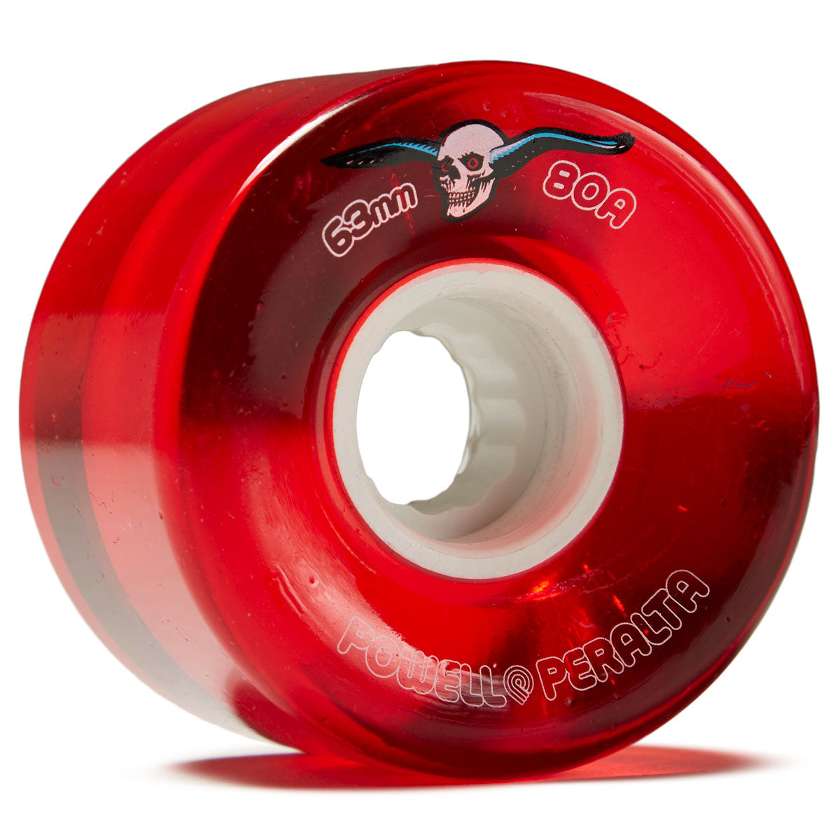 Powell-Peralta Clear Cruisers 80A Skateboard Wheels - Red - 63mm image 1