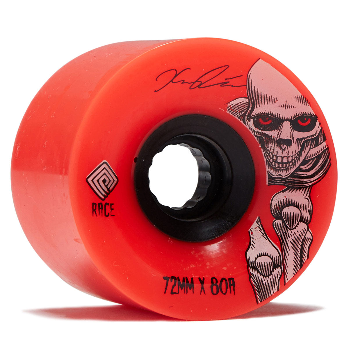 Powell-Peralta Downhill Kevin Reimer 80a Longboard Wheels - Red/Black Hub - 72mm image 1