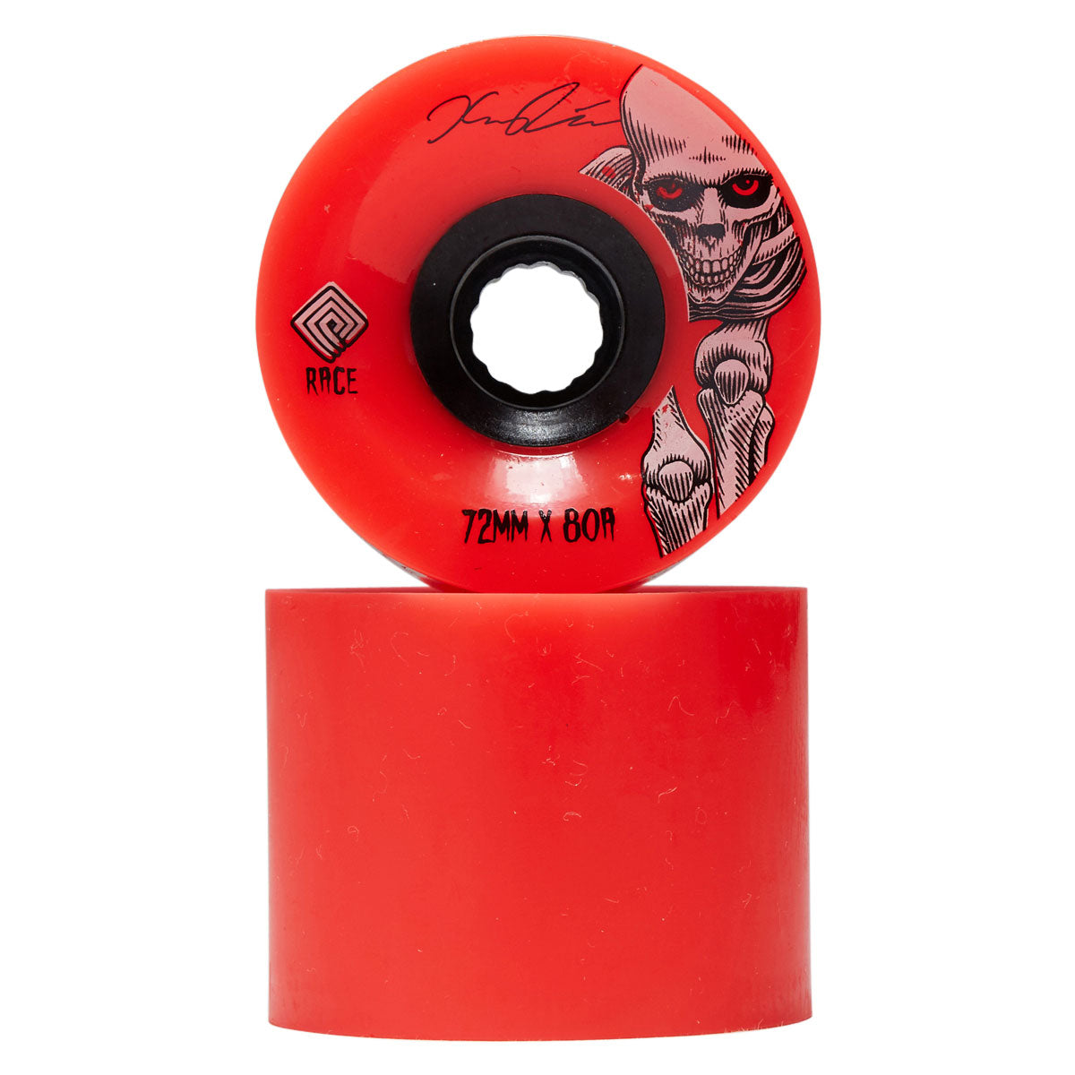 Powell-Peralta Downhill Kevin Reimer 80a Longboard Wheels - Red/Black Hub - 72mm image 2