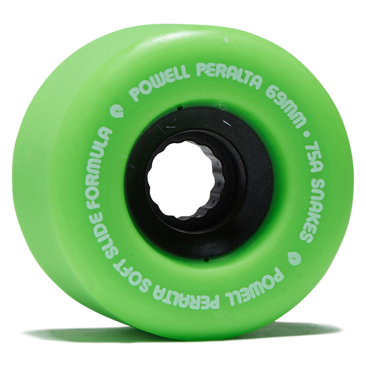 Powell-Peralta Downhill Snakes 02 75a Longboard Wheels - Green/Black Hub - 69mm image 1