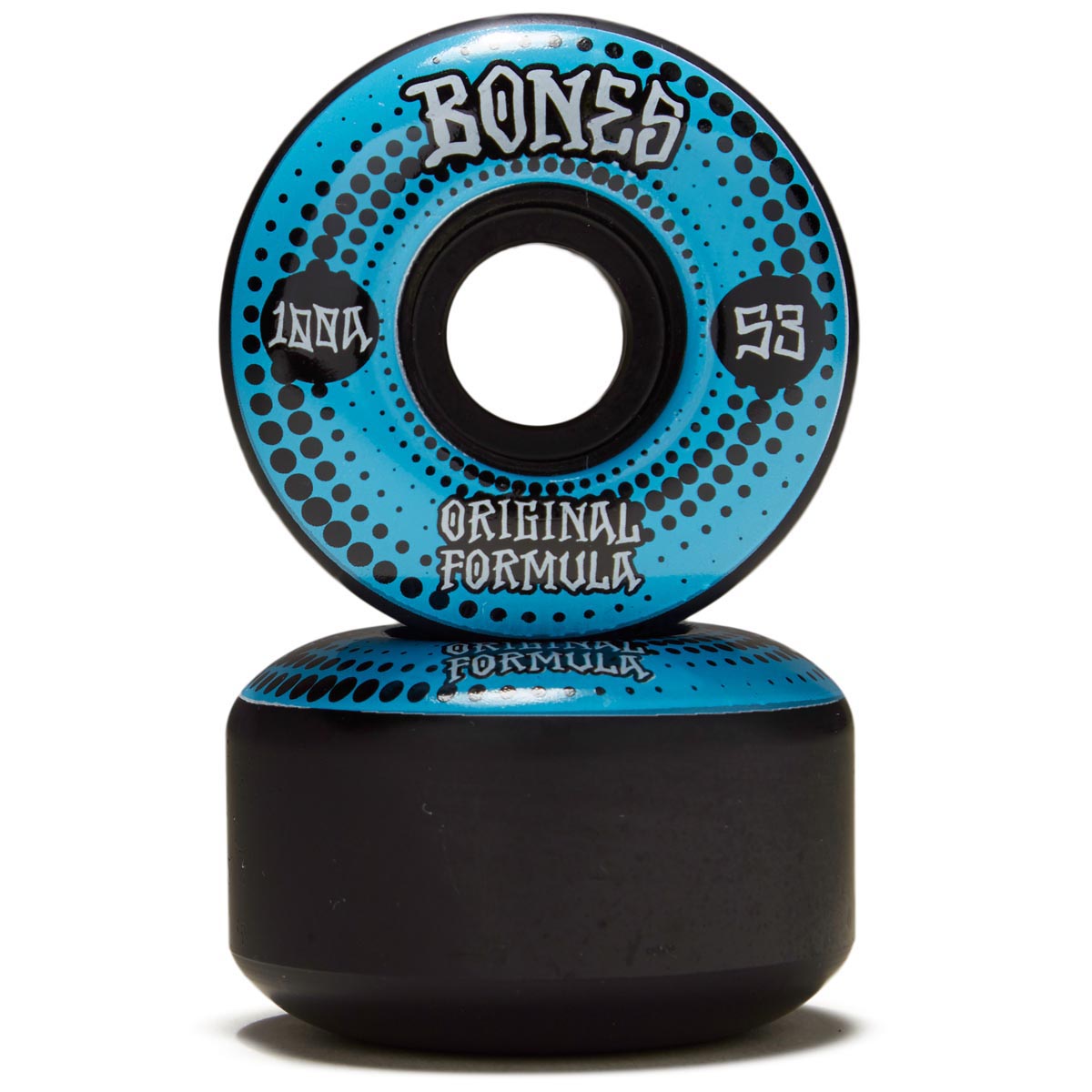 Bones 100s OG Formula Dots V4 Wide Skateboard Wheels - Black - 53mm image 2