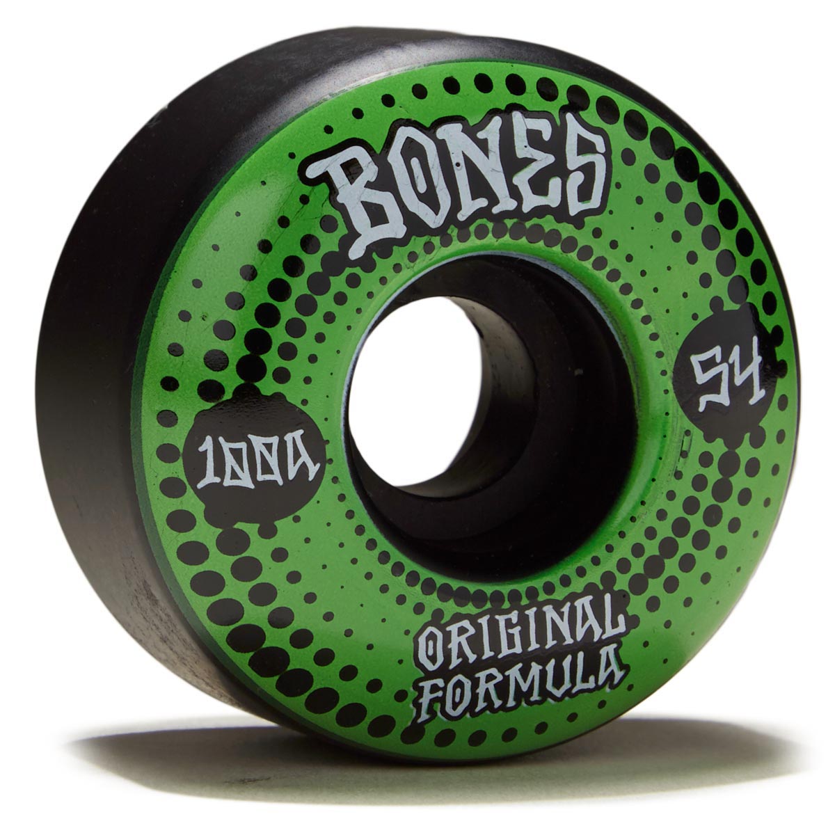 Bones 100s OG Formula Dots V4 Wide Skateboard Wheels - Black - 54mm image 1