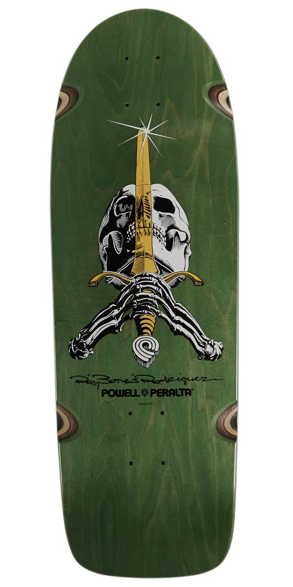 Powell-Peralta Ray Rodriguez O.G. Skull & Sword 09 Skateboard Deck - Green Stain - 10.00