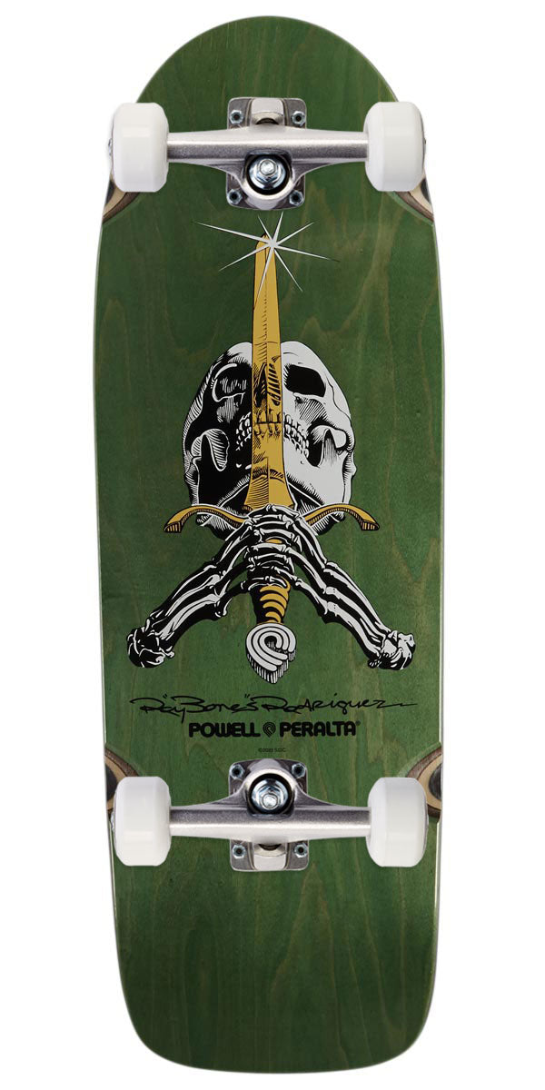 Powell-Peralta Ray Rodriguez O.G. Skull & Sword 09 Skateboard Complete - Green Stain - 10.00