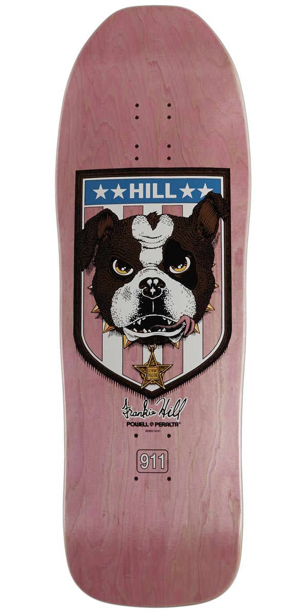 Powell-Peralta Frankie Hill Bull Dog 10 Skateboard Deck - Pink Stain - 10.00