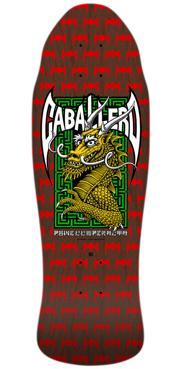 Powell-Peralta Steve Caballero Street Dragon 21 Skateboard Deck - Red/Brown Stain - 9.625