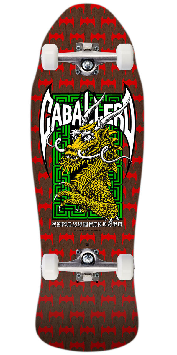 Powell-Peralta Steve Caballero Street Dragon 21 Skateboard Complete - Red/Brown Stain - 9.625