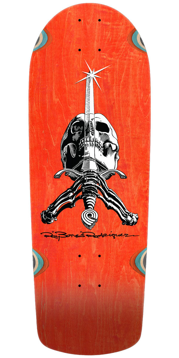 Powell-Peralta Ray Rodriguez OG Skull & Sword 06 Snub Skateboard Deck - Orange Stain - 10.00
