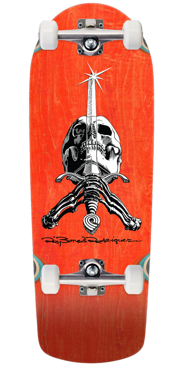 Powell-Peralta Ray Rodriguez OG Skull & Sword 06 Snub Skateboard Complete - Orange Stain - 10.00