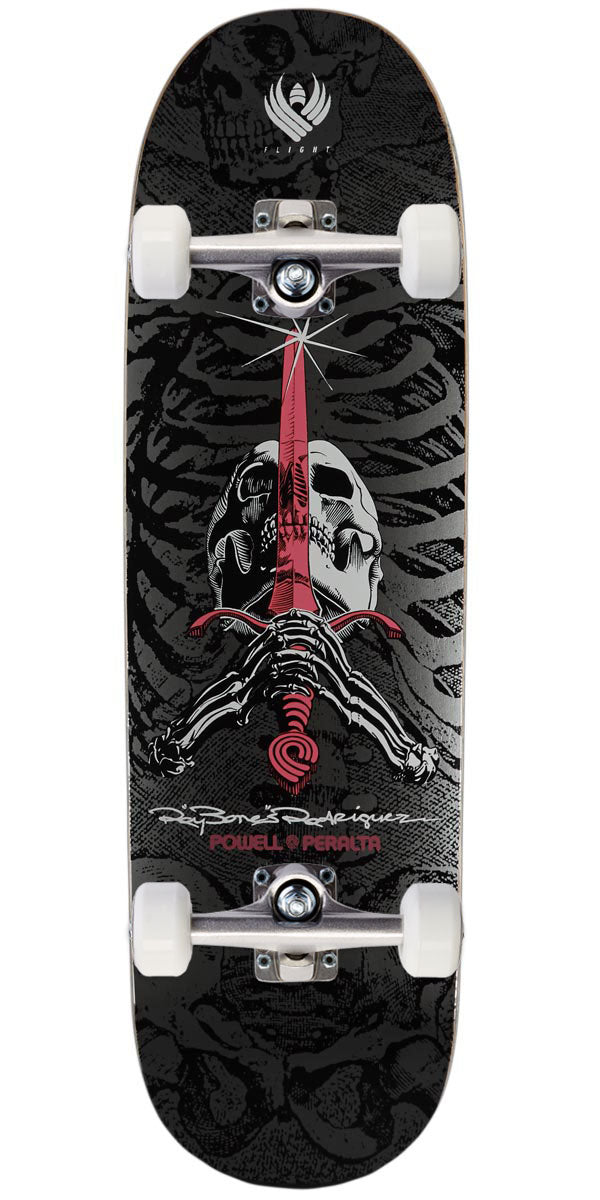 Powell-Peralta Flight Ray Rodriguez Skull & Sword 04 Skateboard Complete - Black/Silver - 9.26