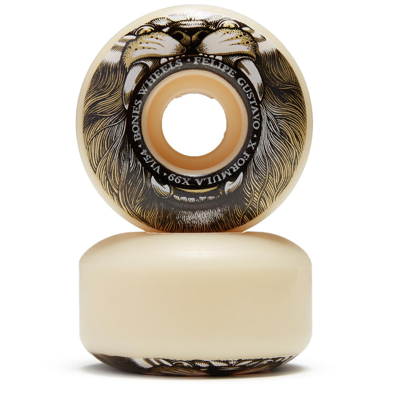 Bones X-Formula Felipe Gustavo Mane Event 99a V5 Sidecut Skateboard Wheels - 54mm